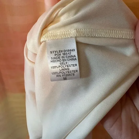 Entro Light Pink Lemon Yellow Mini Dress Medium - Picture 8 of 10